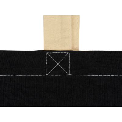 Сумка для шопинга Twin двухцветная из хлопка, 180 г/м2, черный/натуальный-7