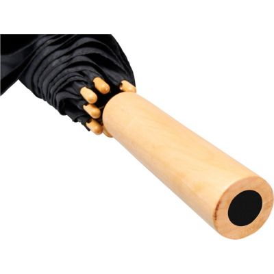 23-дюймовый автоматический зонт Alina из переработанного ПЭТ-пластика, черный-4