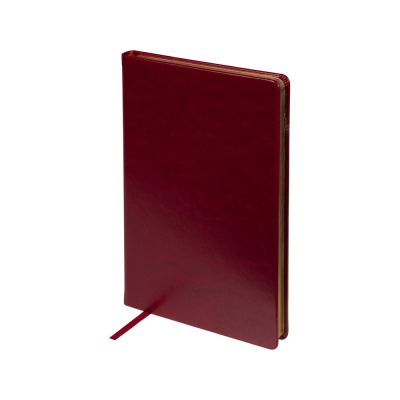 Ежедневник недатированный А5 Megapolis Nebraska, бордовый с золотым обрезом-0