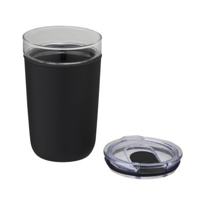 Bello, стеклянная кружка объемом 420 мл с внешней стенкой из переработанного пластика, черный-2