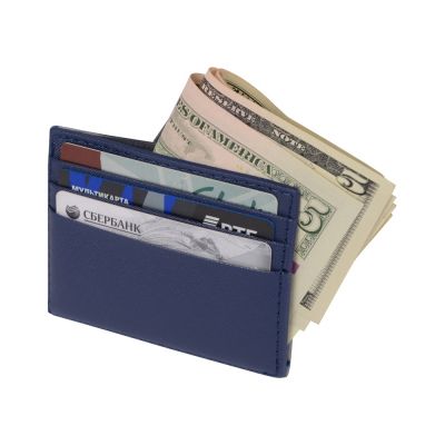 Чехол для карточек и купюр Weekend из ПВХ, темно-синий-1