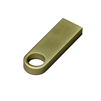 USB 3.0-флешка на 128 Гб с мини чипом и круглым отверстием, золотистый-1