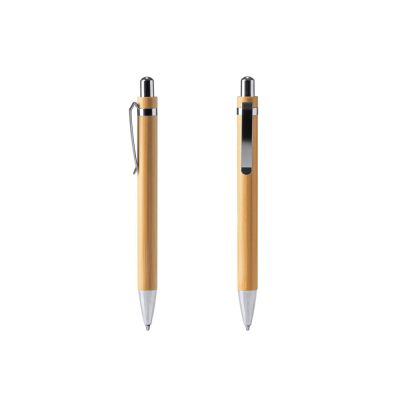 Ручка шариковая DAVOS из бамбука, бежевый-3