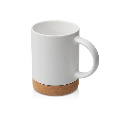 Кружка 450 мл с пробковым дном Корк & Бон, белый-0