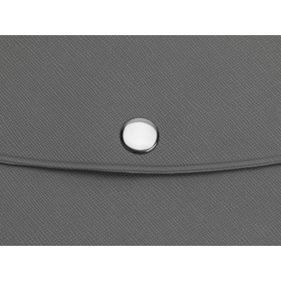 Органайзер для документов на кнопке с отделением для купюр и ручки, упаковка в индивидуальный пакет, серый-2