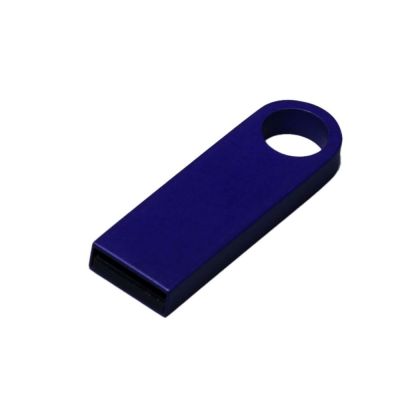 USB 3.0-флешка на 128 Гб с мини чипом и круглым отверстием, синий-0