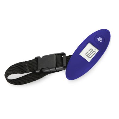 Багажные весы с покрытием soft touch Gravity, синий-0