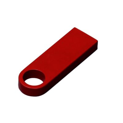 USB 2.0-флешка на 32 Гб с мини чипом и круглым отверстием, красный-1