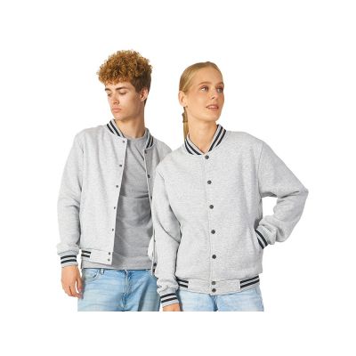 Бомбер Oxford, серый меланж, унисекс-0