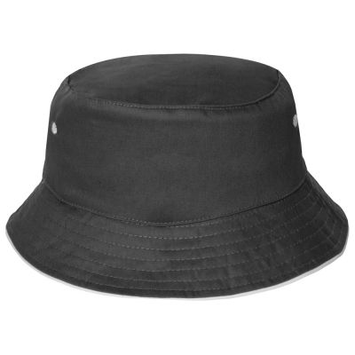 Панама с контрастной окантовкой , темно-серый/белый-0