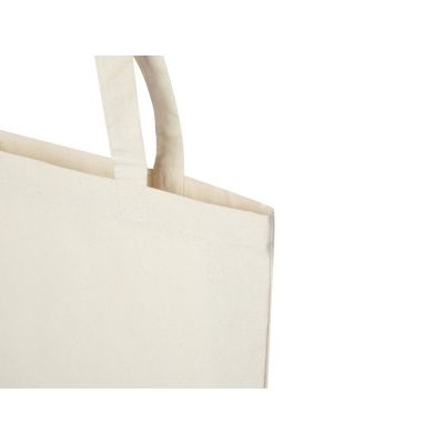 Orissa эко-сумка из органического материала GOTS с широким дном, 180 г/м², 11 л - Натуральный-4