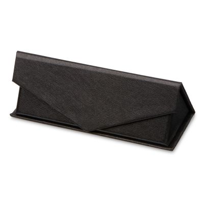 Подарочная коробка для флеш-карт треугольная, черный-0