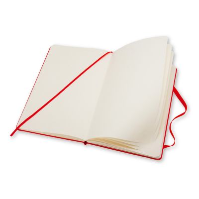 Записная книжка Moleskine Classic (нелинованный) в твердой обложке, Large (13х21см), красный-2