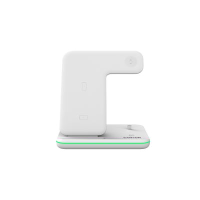 Беспроводное зарядное устройство для гаджетов 3-в-1 с технологией QI Canyon WS-302 (CNS-WCS302W), белый-1