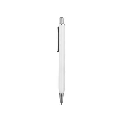 Ручка металлическая шариковая трехгранная Riddle, белый/серебристый-2