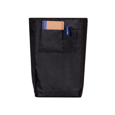 Рюкзак на липучке Vel из переработанного пластика, черный-11