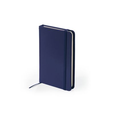 Блокнот А6 CORAL в твердой обложке из кожзама, темно-синий-1