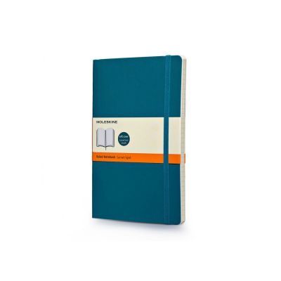 Записная книжка Moleskine Classic Soft (в линейку), Large (13х21см), бирюзовый-0