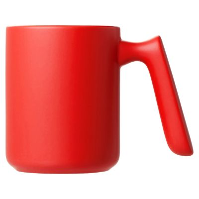 Кружка матовая с прямой ручкой Axio, 360 мл, красный-2