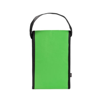 Сумка-холодильник Reviver на липучке из нетканого переработанного материала, зеленый-3