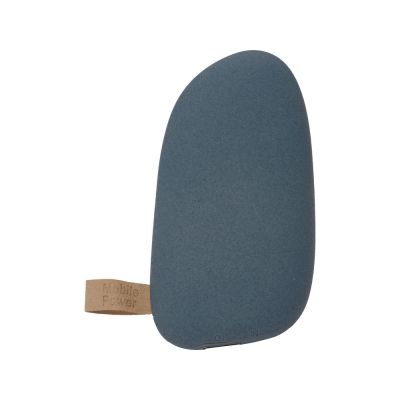 Внешний аккумулятор в форме камня Stone, 5200 mAh, серо-синий-3
