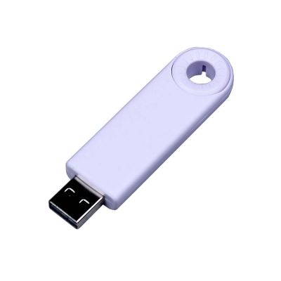 USB-флешка промо на 32 Гб прямоугольной формы, выдвижной механизм, белый-0