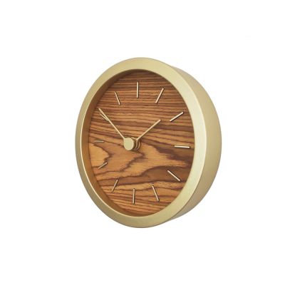 Часы настенные Gracie XS, натуральные с золотистым-3