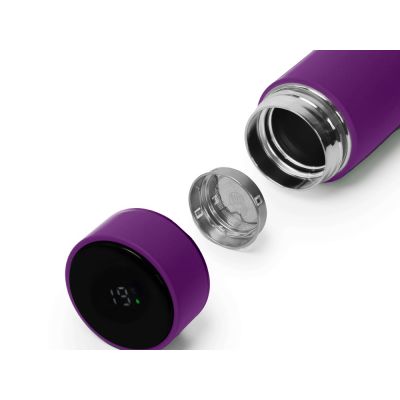 Термос FAMILY MARK LED, soft touch (Фиолетовый)-1