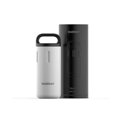 Вакуумный термос с керамическим покрытием бытовой, тм bobber, 590 мл. Артикул Bottle-590 Iced Water (белый)-2