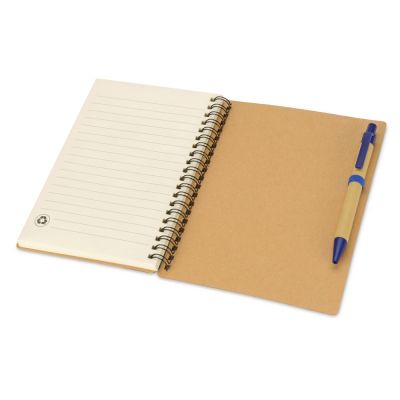 Блокнот Priestly с ручкой, синий-3