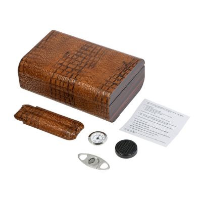 Хьюмидор с аксессуарами, коричневый-10