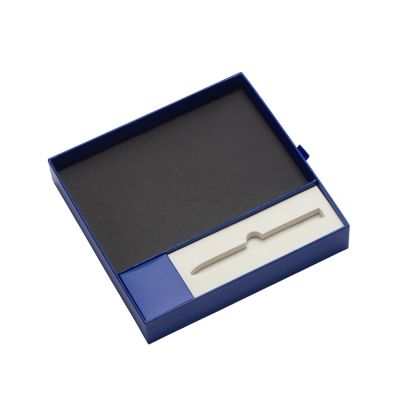 Набор блокнот в гибкой обложке А5 и металлическая шариковая ручка Nabokov, синий-12