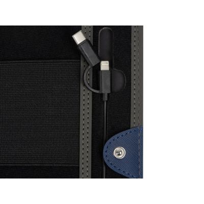Органайзер с функцией беспроводной зарядки Manner, 5000 mah, темно-синий-7