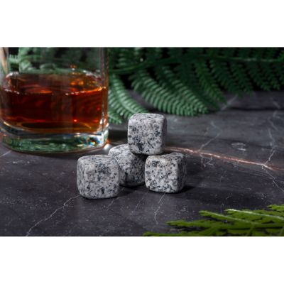 Камни для виски Gentleman в бархатном мешочке, 4 шт, серый-6
