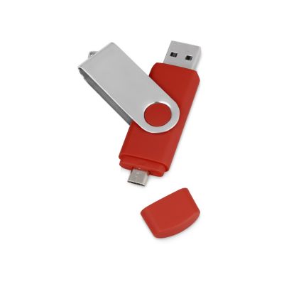 USB/micro USB-флешка 2.0 на 16 Гб Квебек OTG, красный-0
