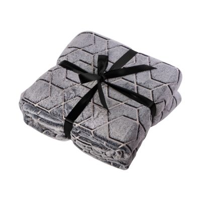 Светящийся в темноте плед Lattice черный-5