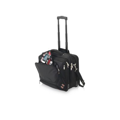 Чемодан на колесиках Proton, удобная для прохождения досмотра, черный-0