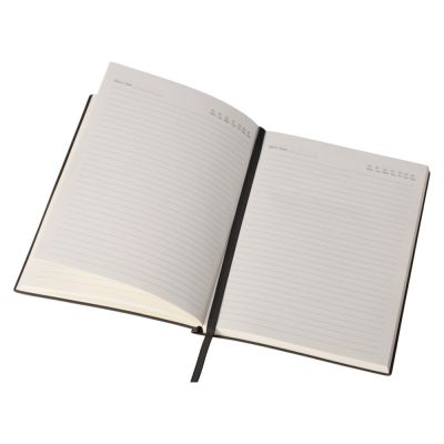 Бизнес блокнот Supreme с вставкой из софт-тача, гибкая обложка, 128 листов, черный-9