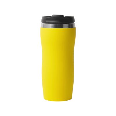 Термокружка Double wall mug C1, soft touch, 350 мл, желтый-2