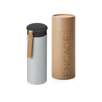 Вакуумный термос Engage, 450 мл, тубус, средне-серый-0