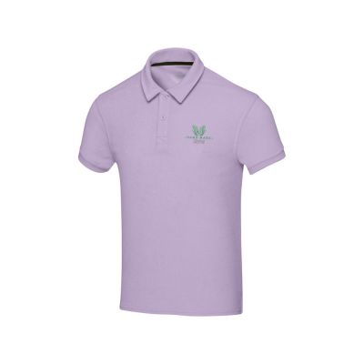 Рубашка поло унисекс Akoya из переработанного махрового материала - Lilac-3