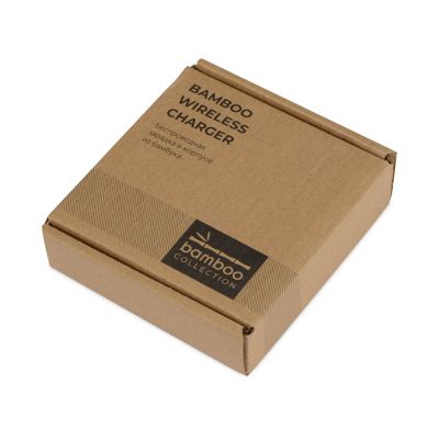 Беспроводное зарядное устройство из бамбука Cap, натуральный-7