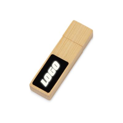 USB 2.0- флешка на 32 Гб c подсветкой логотипа Bamboo LED-0