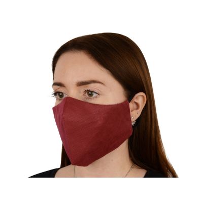 Маска для лица многоразовая из спанбонда, бордовый-1
