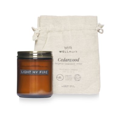 Wellmark свеча с ароматом кедрового дерева среднего размера - Amber heather-0