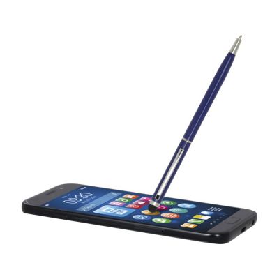 Шариковая ручка Ore алюминиевая со стилусом - Синий-3