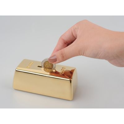 Копилка Слиток золота, золотистый-1