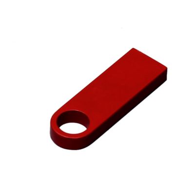 USB 2.0-флешка на 512 Мбайт с мини чипом и круглым отверстием, красный-1