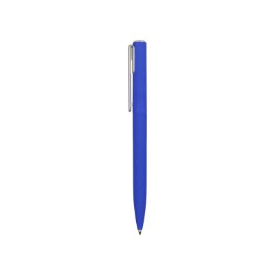 Ручка шариковая пластиковая Bon с покрытием soft touch, синий-2