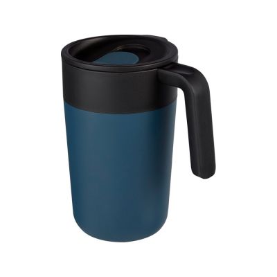 Кружка Nordia объемом 400 мл из переработанных материалов с двойными стенками, синий-0